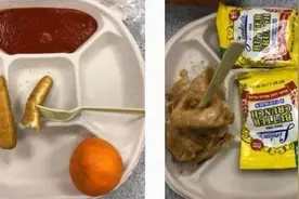 “中美学生午餐对比”刺痛美国人，网友：学生的午餐钱都拿来打仗了？图片