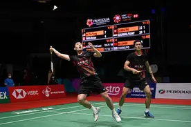 （体育）羽毛球——马来西亚大师赛：何济霆/周昊东止步男双首轮图片