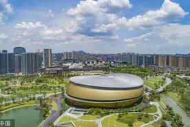 杭州：航拍大运河亚运公园 夏日美景尽收眼底图片