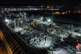 江苏南沿江城际铁路顺利连通南京南站图片