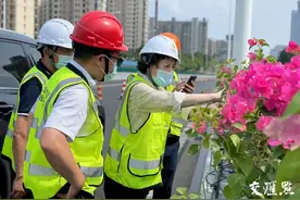 战高温 保工期 无锡市管内环高架花箱整体更新项目不停歇图片