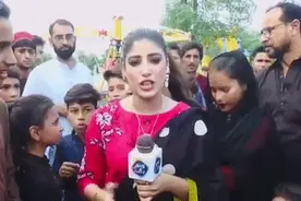 画面曝光：巴基斯坦女记者直播时突扇路人巴掌 事后解释原因图片