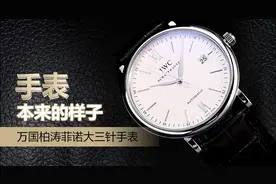 手表本来的样子-万国柏涛菲诺大三针手表图片