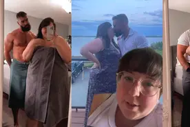 加拿大胖女孩与好身材丈夫秀恩爱被嘲讽后反击：他喜欢我的内在图片
