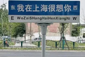 “我在上海很想你”指示牌火了！许多人去打卡拍照……原来还不止一块？图片