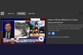 美国福克斯主播另类鼓吹“中国威胁论”：抖音内容健康积极，TikTok内容颓废不堪图片