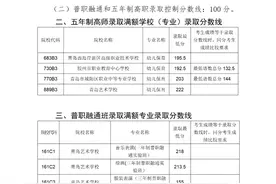 2022年青岛市职业类学校第一阶段招生录取分数线公告图片