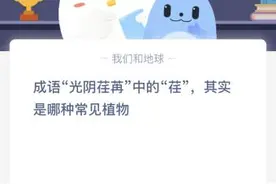 成语光阴荏苒中的荏是指哪种植物？蚂蚁庄园7月25日答题答案最新图片