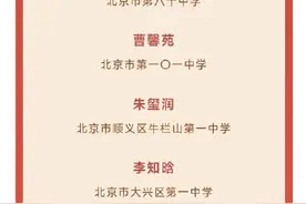 点赞！这些同学获得“北京市优秀学生”荣誉称号图片