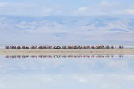 （体育）（1）自行车——环青海湖国际公路自行车赛第六赛段赛况图片