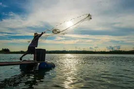 童年撷趣：捕鱼图片