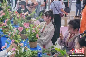 广西南宁：汉服爱好者体验“七夕”传统民俗图片