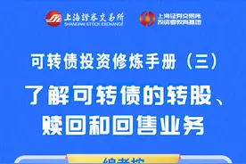 投教精品 | 可转债投资修炼手册（三）：了解可转债的转股、赎回和回售业务图片