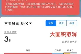 三亚凤凰机场进出港航班大面积取消，多地已无直飞方案图片
