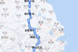 地图已可显示“京台高铁”线路图图片