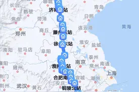 地图显示京台高铁路线，体现国家整体建设长远规划｜新京报专栏图片