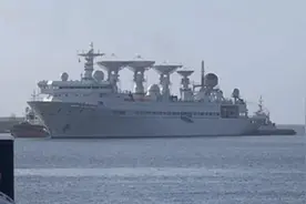 印度强力阻挠落空 远望5号靠泊斯里兰卡港口图片