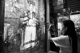 巨幅油画《慈禧画像》亮相颐和园图片