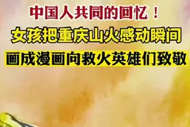 中国人共同的回忆！把重庆山火感动瞬间画成漫画向救火英雄们致敬图片