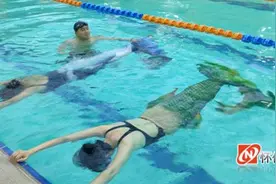 美人鱼游泳悄然兴起 美轮美奂图片