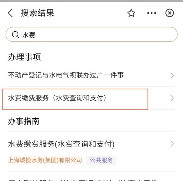 支付宝“随申办”小程序水费缴费指南
