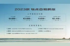 冠军永不止步 2023款瑞虎8鲲鹏版9.89万元起上市图片