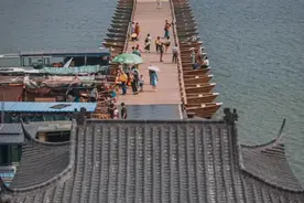 赣州这座千年浮桥，你和谁一起走过？图片