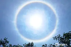 惊艳！防城港上演日晕奇观图片