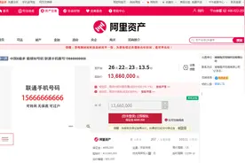 6最多的手机号拍卖！15666666666，起拍价1366万元！话费余额38万图片