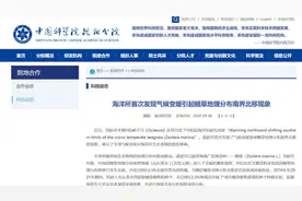 中科院海洋所首次发现气候变暖引起鳗草地理分布南界北移现象