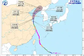 台风蓝色预警继续：台风梅花将于今天夜间在山东黄岛至海阳一带再次登陆图片