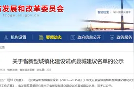 11个！安徽省新型城镇化试点县城建议名单公布图片