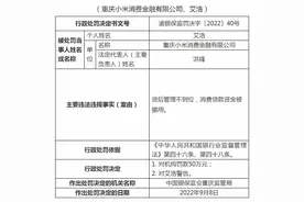 小米消金被罚50万元：贷后管理不到位图片