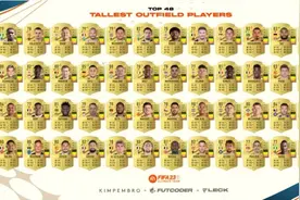 FIFA23外场球员身高榜：奥努阿楚201最高，因西涅163垫底图片