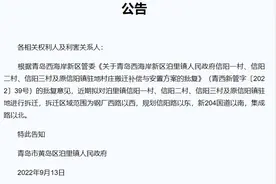 最新消息 西海岸新区这几个村庄拟进行拆迁图片