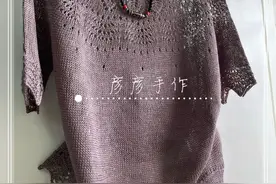 玉瑛：知性与优雅并存的女士短袖套头衫（有编织图解）图片