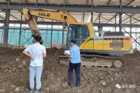 区综合行政执法局满庄中队对建筑工地非道路移动机械开展专项整治图片