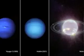 海王星原来不是蓝色的？韦伯望远镜拍到30多年来最清晰的海王星照片图片