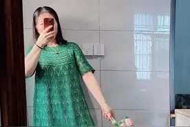 绿樱桃：精致美丽的女士钩针短袖连衣裙（有编织图解）图片