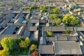 航拍镜头下的平遥古城图片