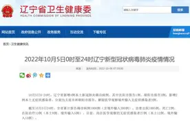 辽宁报告新增4例本土确诊病例和2例本土无症状感染者！涉及沈阳、朝阳和大连图片