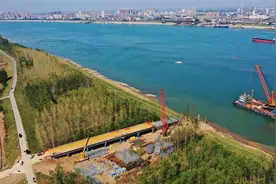 枝江长江大桥主墩施工提速图片