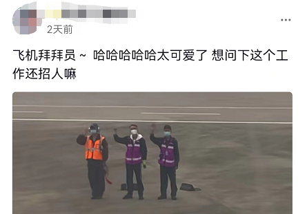 “飞机拜拜员”走红，网友：被可爱到了
