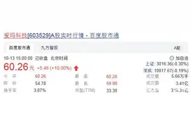 前三季大赚13.76亿！爱玛科技强势涨停，总市值力压雅迪图片