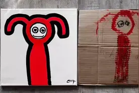 父亲借鉴4岁女儿涂鸦创意作画，已收到多家美术馆邀请图片