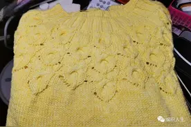 马蹄莲花型育克套头毛衣（有编织图解）图片