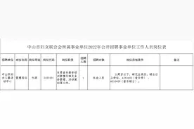 有事业编制！中山妇联所属事业单位招聘图片