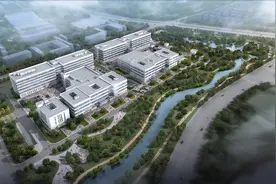 海淀区北部医疗中心工程主体结构封顶，计划2024年8月竣工图片