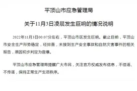 刚刚！平顶山应急部门通报回应凌晨巨响图片