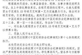 足协官方：长春女足球员因暴力行为停赛3场图片